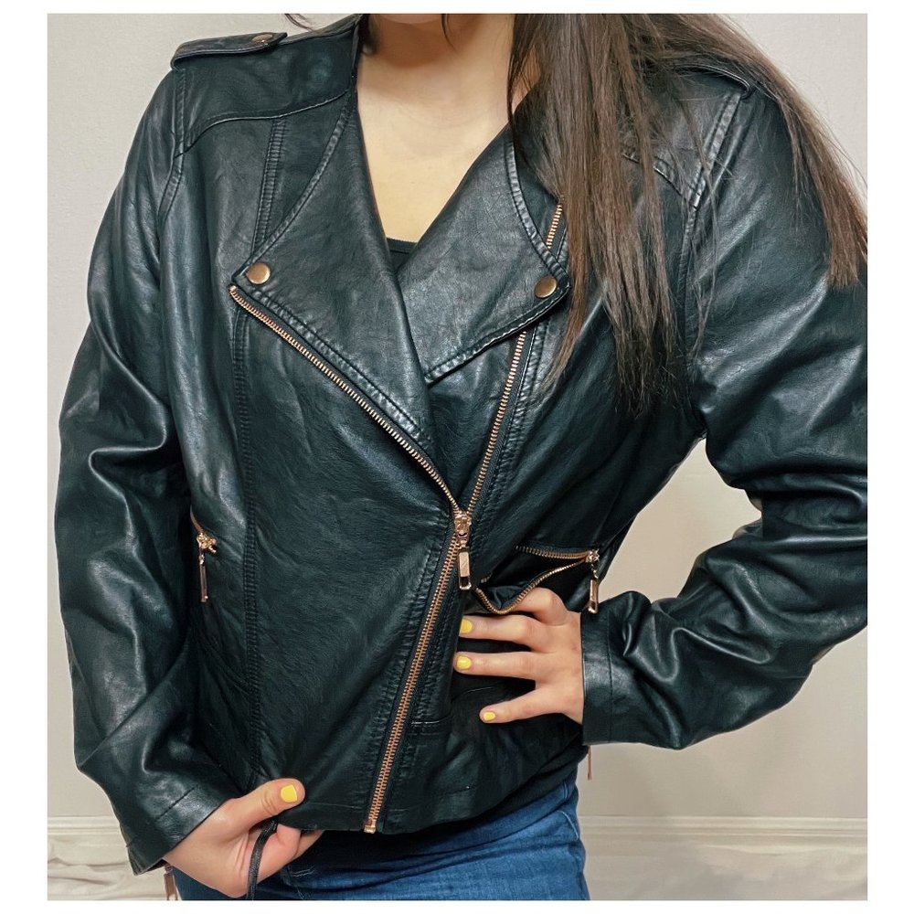 Black Faux Leather Jacket